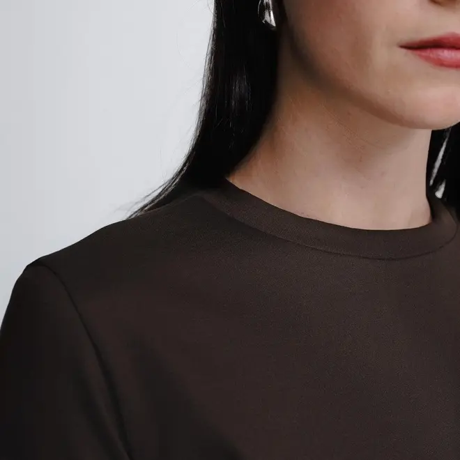 Blusa Cropped Manga Curta Boxy