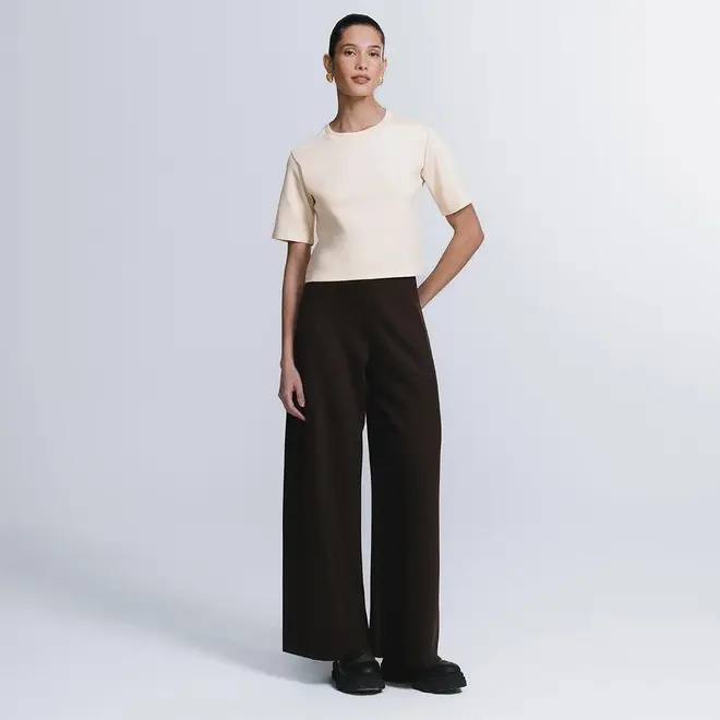 Blusa Cropped Manga Curta Boxy