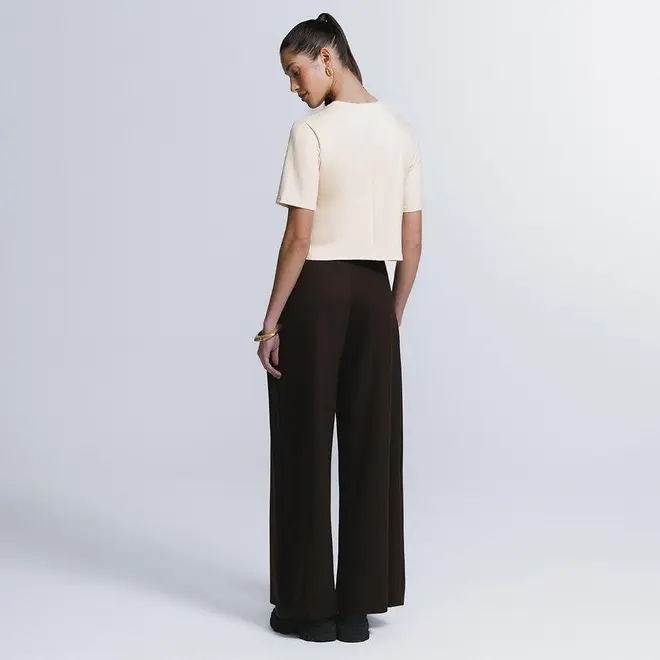 Blusa Cropped Manga Curta Boxy
