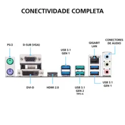 Placa-Mãe Asus p/ AMD AM4 Prime B450M-GAMING/BR 4xDDR4 mATX