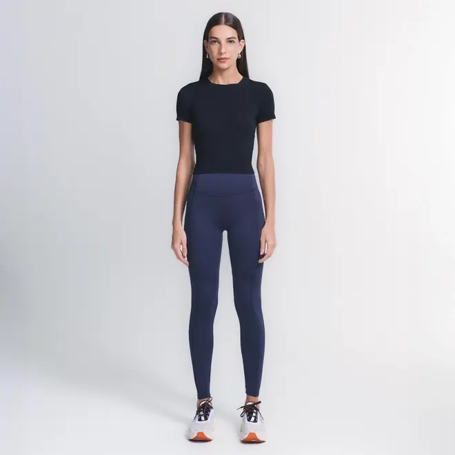 Blusa Cropped Manga Curta In Skin
