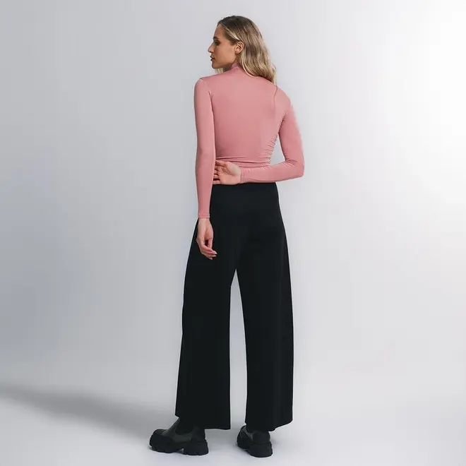 Blusa Cropped Manga Longa In Skin