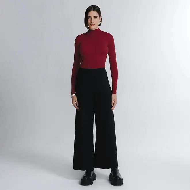 Blusa Cropped Manga Longa In Skin