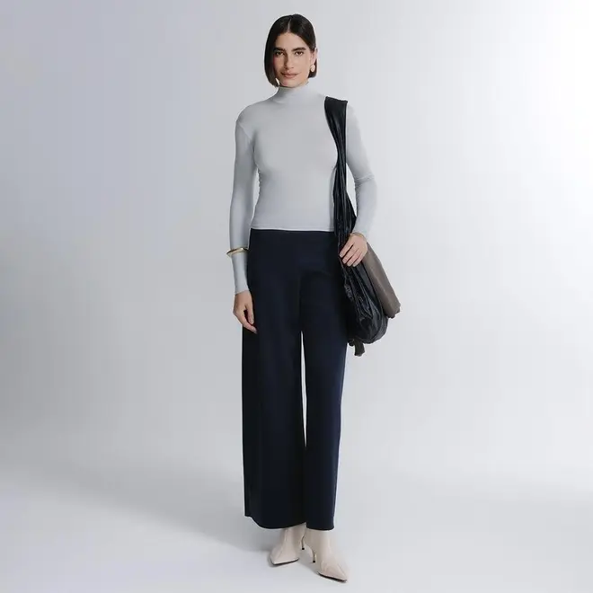 Blusa Cropped Manga Longa In Skin