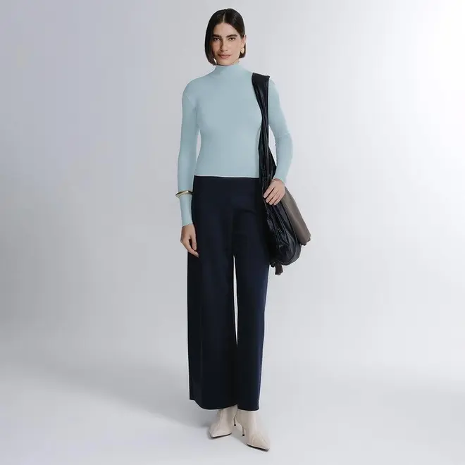 Blusa Cropped Manga Longa In Skin