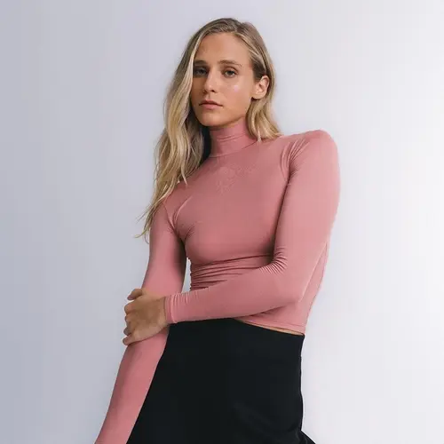 Blusa Cropped Manga Longa In Skin