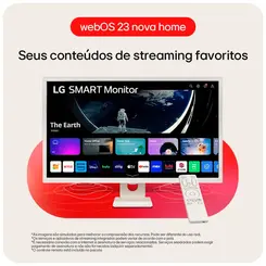 Monitor Smart LG MyView 32'' FHD HDR HDMI USB IPS Wifi WebOS - 32SR50F-W.AWZM