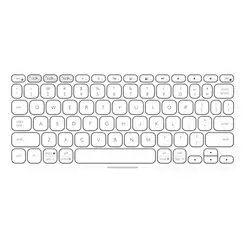 Teclado Sem Fio Portátil Logitech Keys-To-Go 2 Bluetooth Branco US - 920-012919